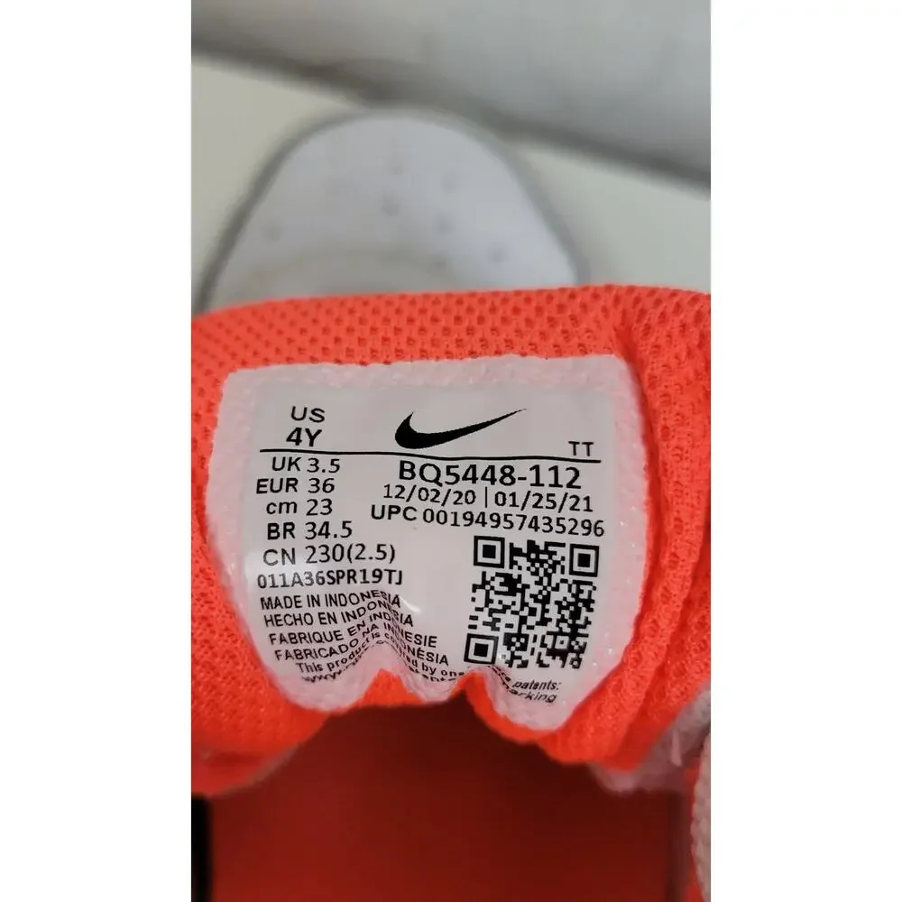 Nike Court Borough Low 2 Kids Sneakers Size 7.5 White All Day Play BQ5448-112